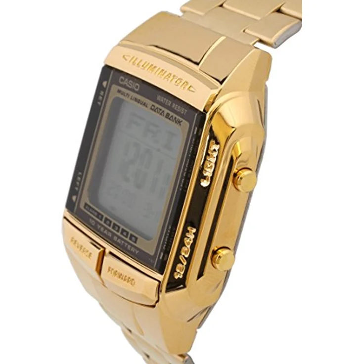 Casio Men's Analog-Digital Automatic Uhr mit Armband S7231419, Databank Golden Man Watch (Ø 38 mm) – Bild 2
