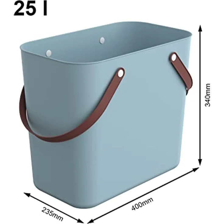 Rotho Albula Einkaufskorb, Kunststoff (PP recycelt), türkis, 25l, (40 x 23,5 x 34 cm) – Bild 3