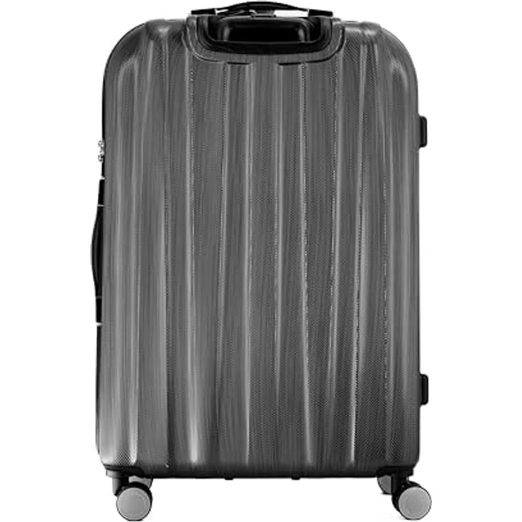 Polestream ® Moonrock, Koffer aus PolyCarbonat (Black Brushed, M) mit Erweiterungsfunktion und TSA-Schloss – Bild 3