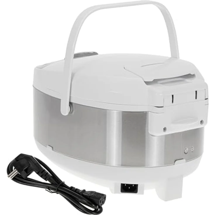 Adler Multikocher AD 6420, 6 Programme, 700W, Reiskocher, Dampfgarer, Schongarer, weiß, silber – Bild 2