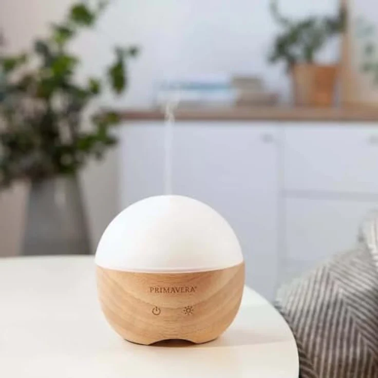 Primavera Aroma Vernebler Woody, Ultrasonic Diffuser aus Glas und Holz mit 7 Farben, für Räume bis 30 m², 120 ml Wassertank, automatischer Abschaltung – Bild 5