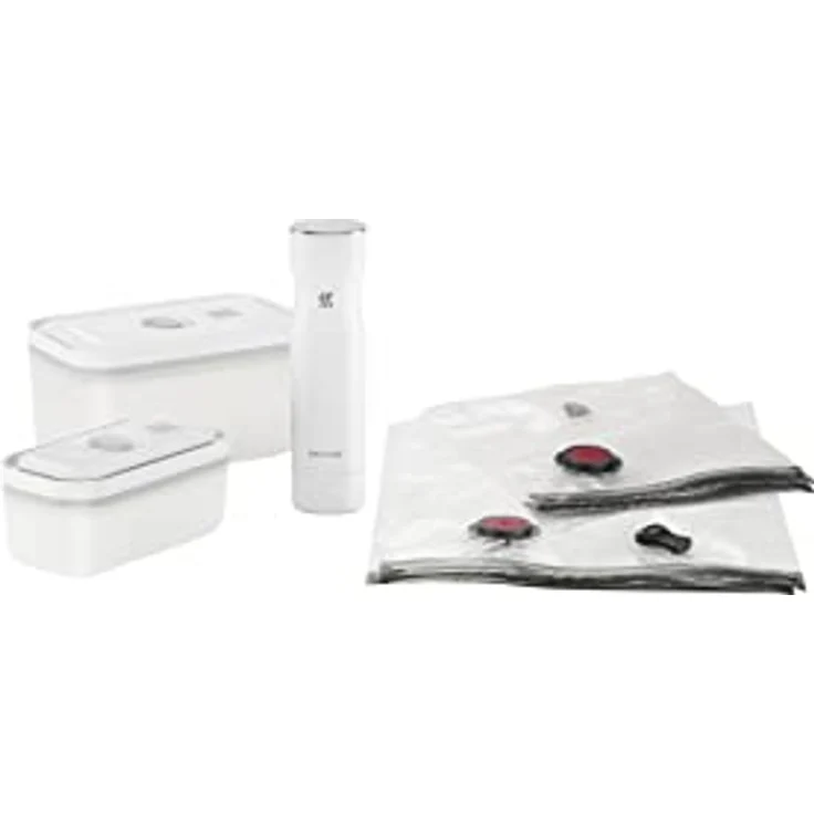 Zwilling Vakuum Starterset, 7-tlg, Kunststoff, Box S/M, Vakuumiergerät, Weiss – Bild 1