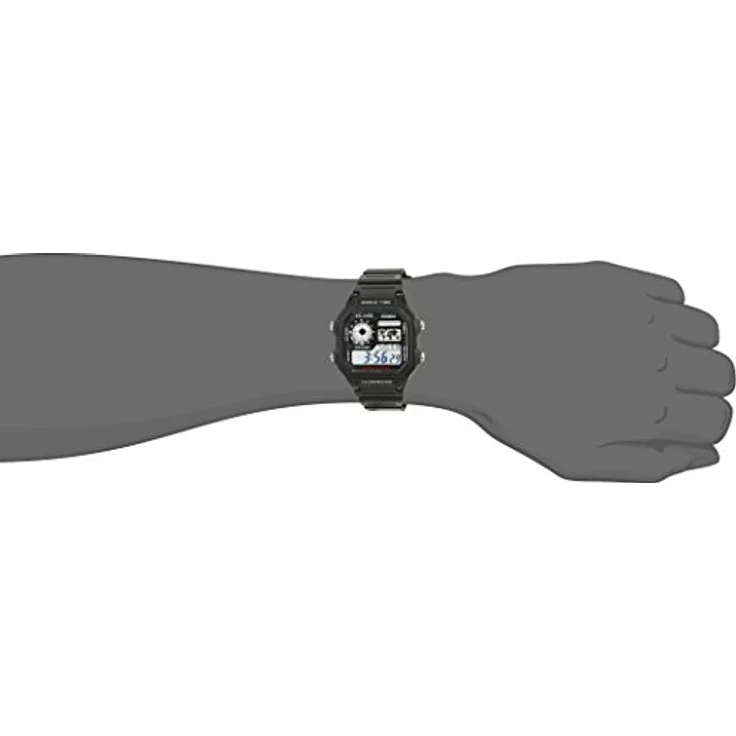 Casio Uhr AE 1200WH 1AVEF Digitaluhr Armbanduhr Herren Schwarz Sport  – Bild 6