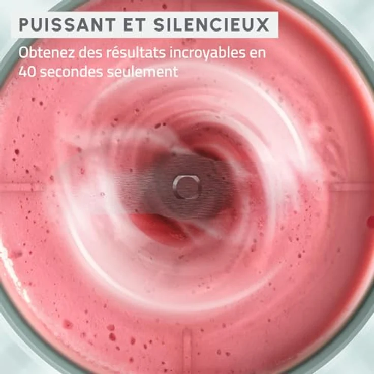 Moulinex Lightmix, tragbarer Standmixer, kabellos, 300 ml, leistungsstark, wiederaufladbar, Eukalyptus LM1C0410 – Bild 4