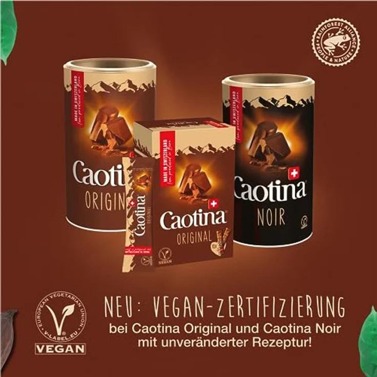 Caotina Noir Dose Kakaohaltiges Getränkepulver Zartbitter 500g – Bild 4