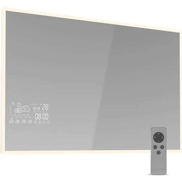 Blumfeldt Infrared Heater Smart Mirror, Infrarotheizung mit 500 W, App Steuerung, IP44, schwarz – Bild 1