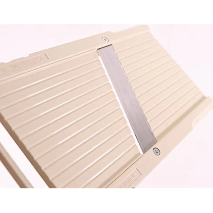 Benriner Mandoline Hobel, japanische Edelstahlklinge, BPA-frei, Beige Jumbo-Schneider, Beige Japanese Stainless Steel Blade beige – Bild 4