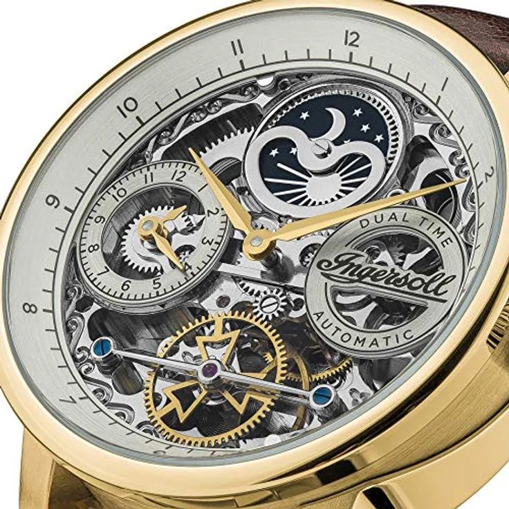 Ingersoll Armbanduhr Herren Chronograph Automatik The Jazz I07704, Automatikuhr, 42 mm, braun – Bild 2