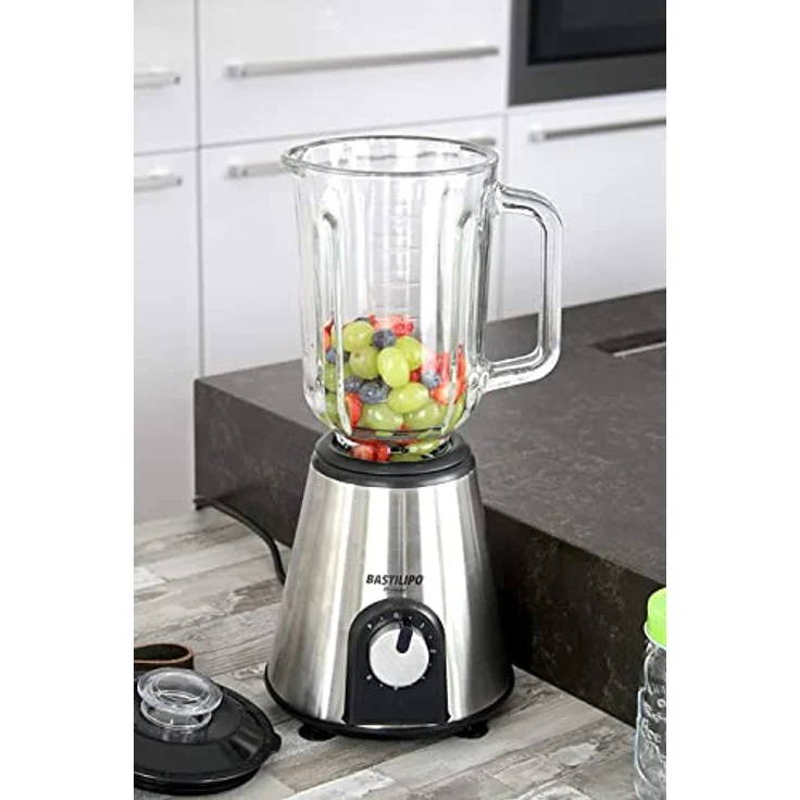 Bastilipo 7135 Stabmixer, 5 Geschwindigkeitsstufen, 1,5 l, Edelstahl – Bild 3