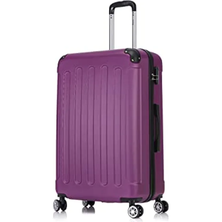 Flexot® Flex-2045 Koffer XL Aubergine, Zwillingsrollen, Hartschale - 16 Farben zur Auswahl