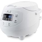 Yum Asia Panda Mini-Reiskocher mit Ninja-Keramikschüssel und Advanced Fuzzy Logic (3,5 Tassen, 0,63 Liter) 4 Reisfunktionen, 4 Multicooker-Funktion, 220–240V (Arctic White)