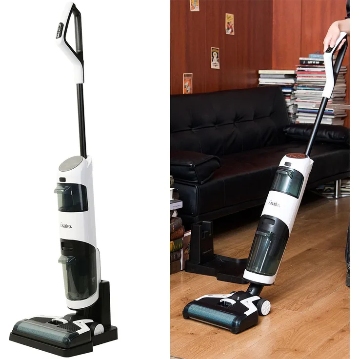 Casativo 2-in-1 Boden-Wischsauger mit HEPA-Filter, 220 W, Akkubetrieb, OLED-Display, 550ml Wassertank, flexibel saugen & wischen