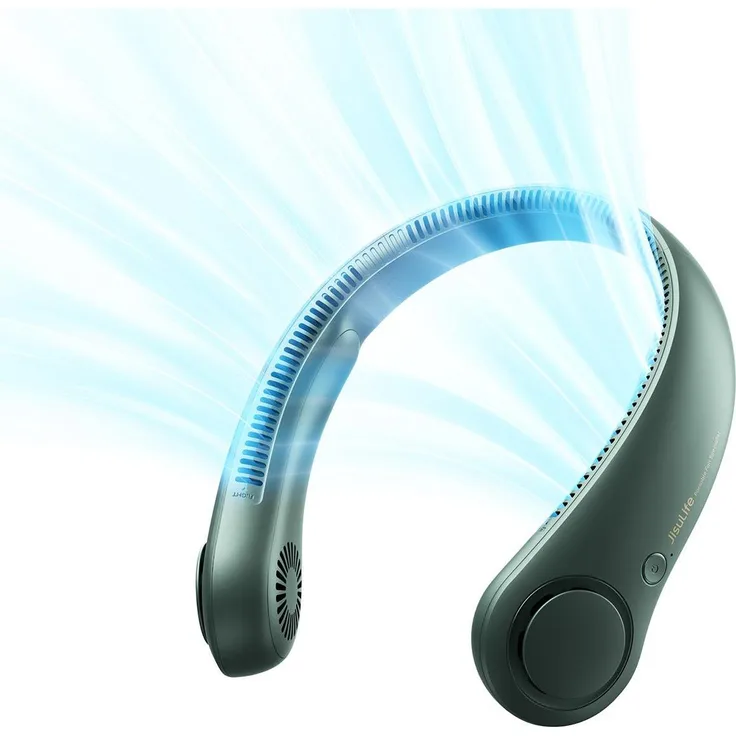 Jisulife Life 3, klingenloser Ventilator mit drei Windstufen, Typ-C-Anschluss, Grün