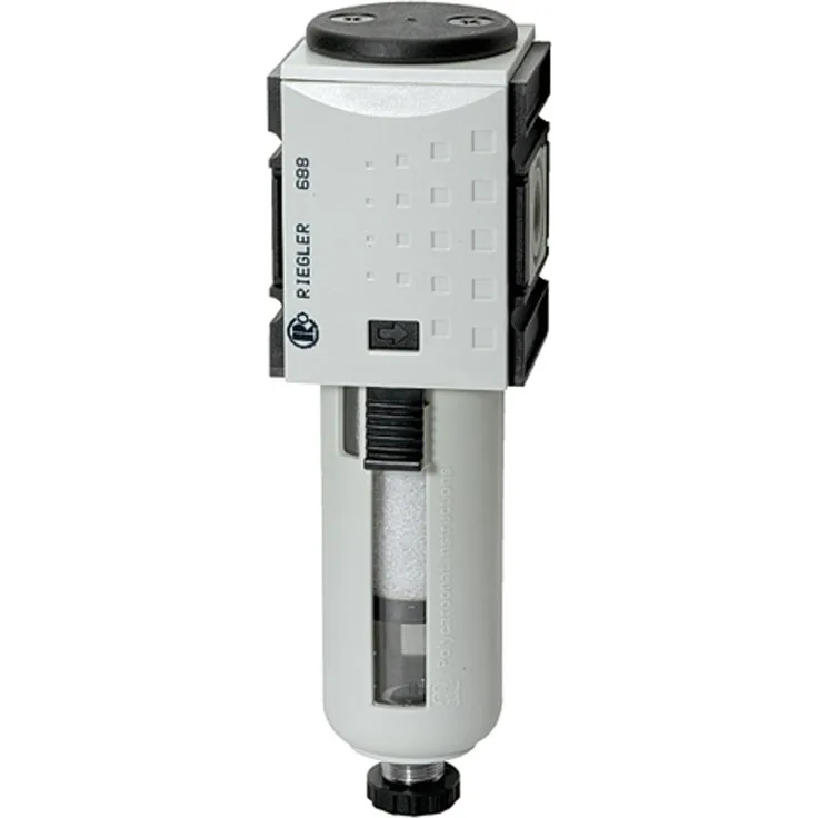Riegler Vorfilter »FUTURA«, PC-Behälter mit Schutzkorb, 0,3 µm, BG 2, G 1/2, max. Druck 16 bar, -10 °C bis 50 °C