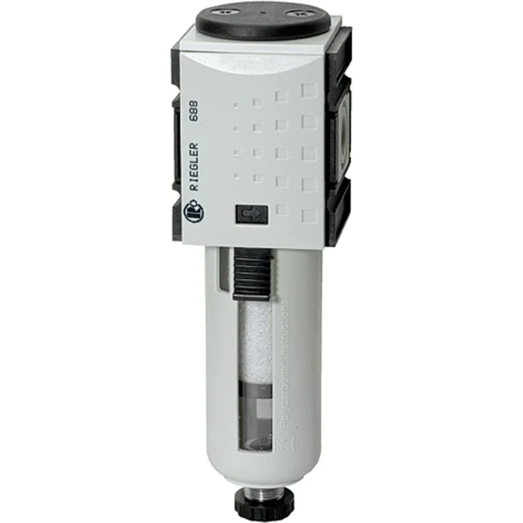 Riegler Vorfilter »FUTURA«, PC-Behälter mit Schutzkorb, 0,3 µm, BG 2, G 1/2, max. Druck 16 bar, -10 °C bis 50 °C