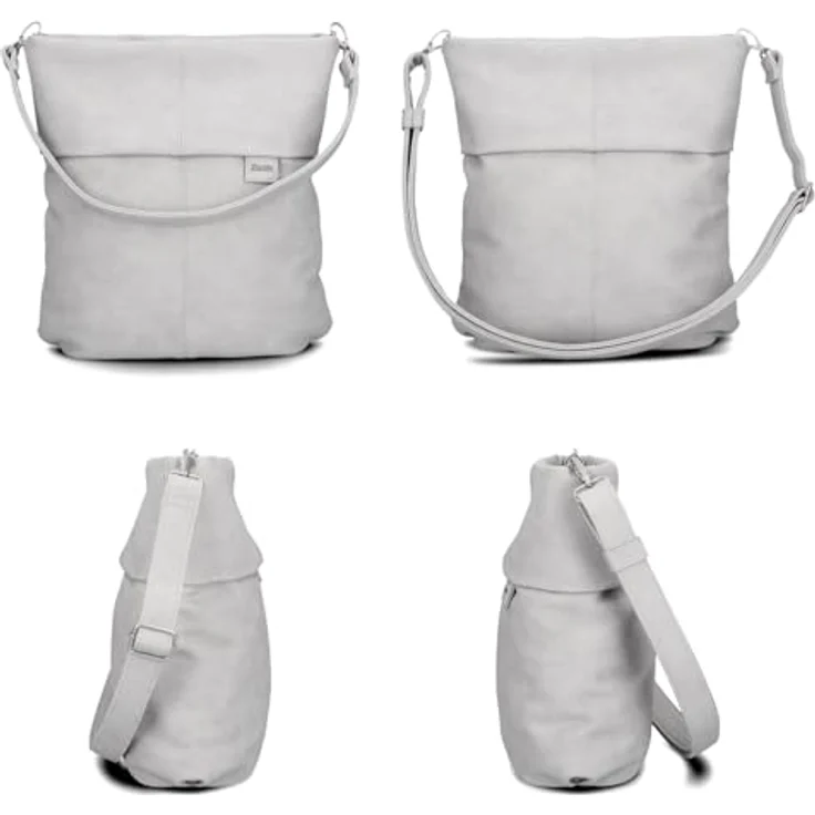 Zwei Mademoiselle.M Schultertasche, 31 cm, elegante Umhängetasche aus widerstandsfähigem Polyurethan mit Reißverschlussfach und abnehmbaren Trageriemen – Bild 3