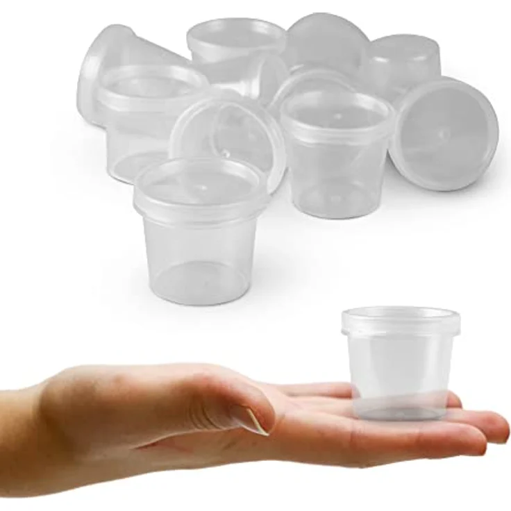 Bestlivings Vorratsdose Kunststoff, 18-tlg. Aufbewahrungsdosen 35ml mit Deckel, Ø4,5cm x 4cm, luftdicht und stapelbar – Bild 1