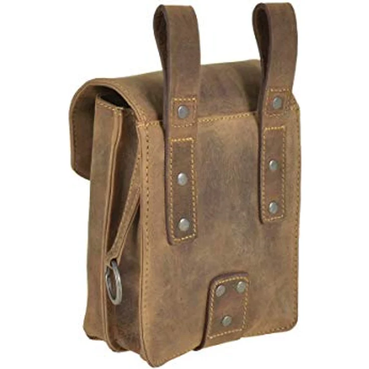 Greenburry Vintage Gürteltasche, 100% Leder, 14.5 cm x 8.5 cm x 20 cm, braun – Bild 4