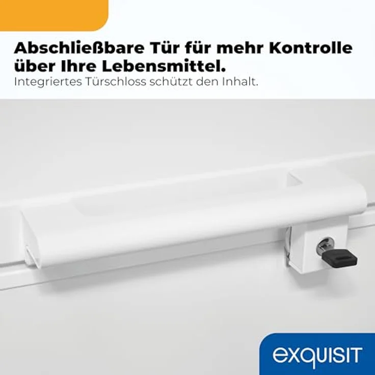 Exquisit GT5201-HE-040E Gefriertruhe, 198 l Nutzinhalt, 41 dB, Schnellgefrieren, LED-Beleuchtung, weiss – Bild 7