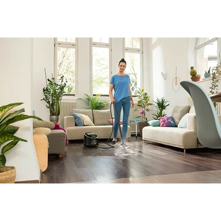 Kärcher Dampfreiniger SC 3 Deluxe Anniversary Edition, 3,5 bar Dampfdruck, 30 s Aufheizzeit, 1.900 W Leistung, 75 m² Flächenleistung, 1 l Tank, mit Bodenreinigungsset + Mikrofaser-Bezug – Bild 5