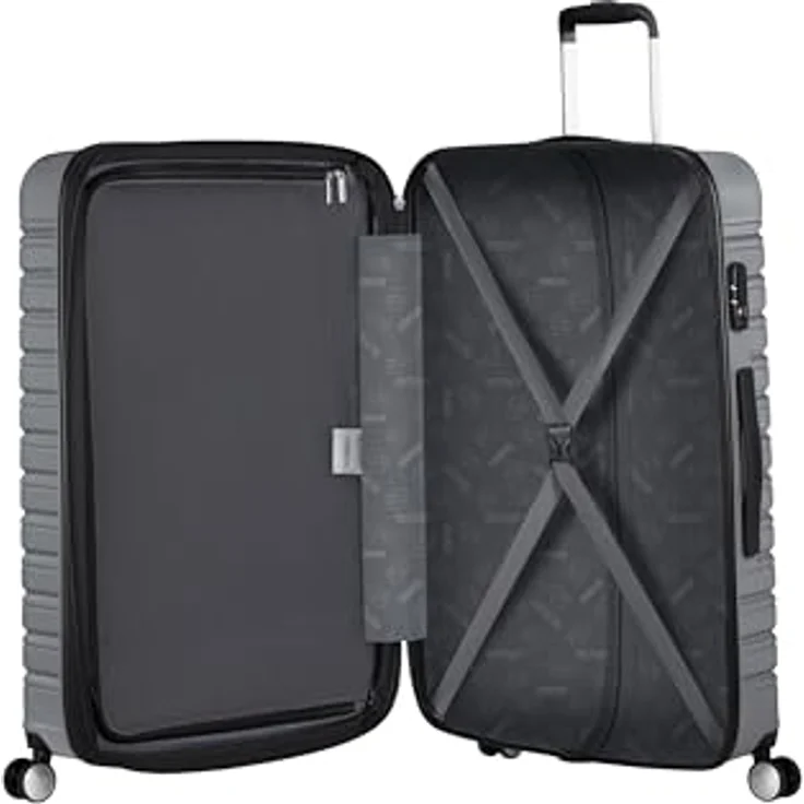 American Tourister Flashline 4 Rollen Trolley 78 cm, Silber (100 l, XL) - Robuster Trolley aus ABS mit TSA-Schloss – Bild 5