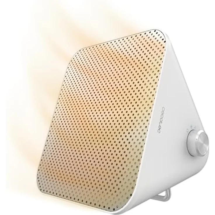 Cecotec ReadyWarm 1500 Max Ceramic, Keramik-Tischheizgerät mit 1500W, Einstellbarem Thermostat, 3 Modi, Geräuschlos, 15m² Abdeckung, Elegantes Design, Weiß, Dreifaches Sicherheitssystem – Bild 1
