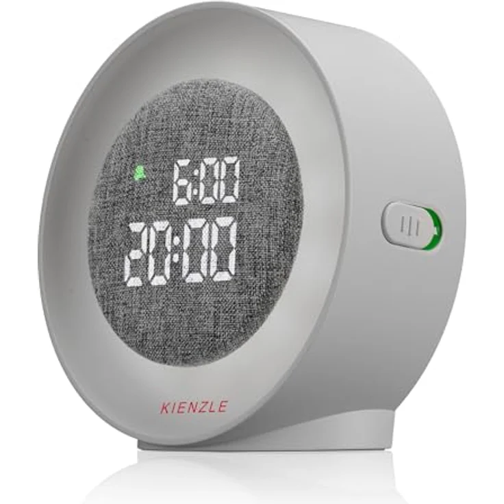 Kienzle KIENZLE Lichtwecker Rund, eleganter Wecker mit dreistufigem Aufwachlicht und dimmbarem Nachtlicht – Bild 3