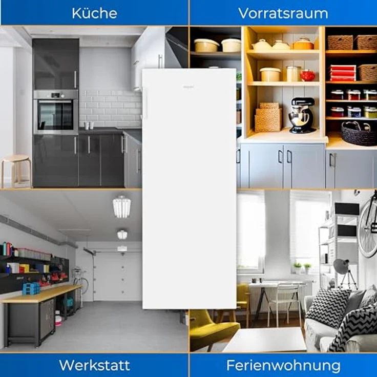 Exquisit Gefrierschrank GS230-H-010E weiss | 165 l Nutzinhalt | 4*-Gefrieren | Türanschlag wechselbar | Standgerät – Bild 5