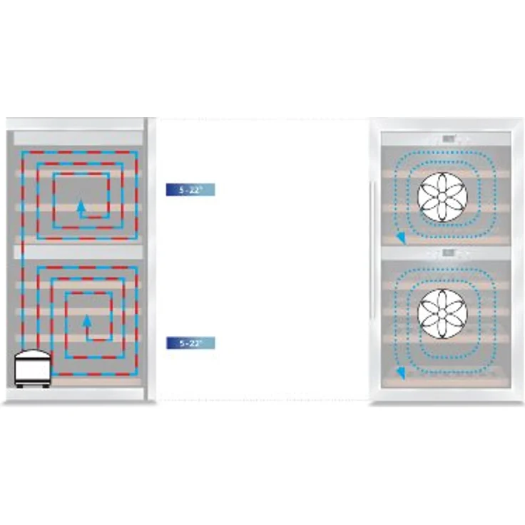 Caso WineSafe 43 Weinkühlschrank, freistehend, 43 Flaschen, Energieklasse G – Bild 2