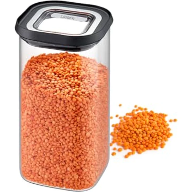 Gefu Vorratsdose PANTRY, 1.400 ml, luftdichter Deckel mit praktischem Fenster, edel und elegant – Bild 2