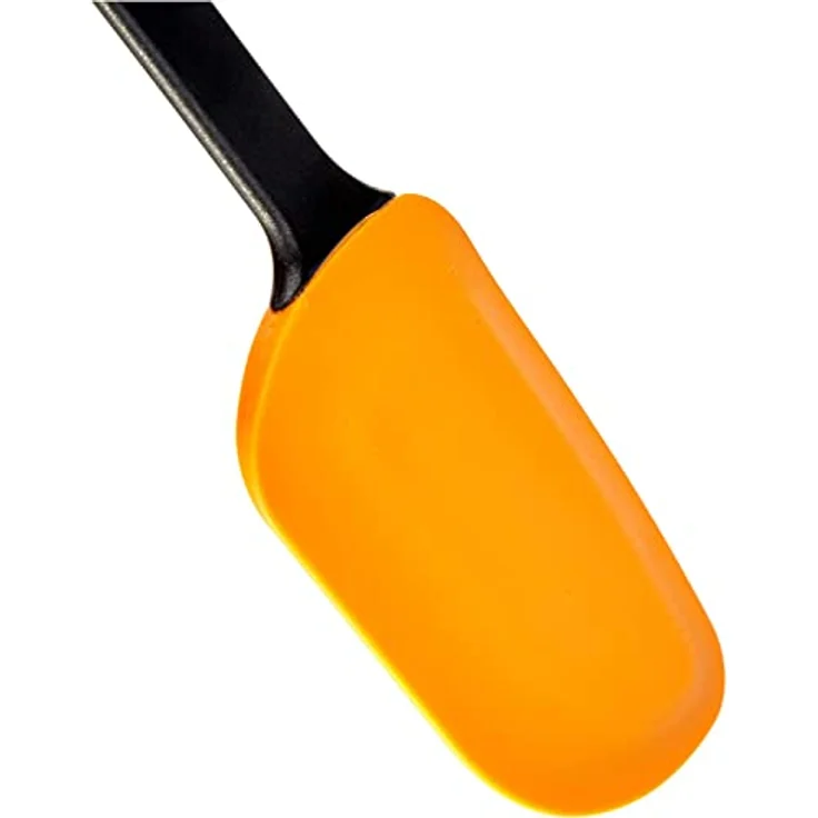 Fiskars Teigschaber für Temperaturen bis 180 °C, Essential, Kunststoff/Silikon, Länge 25 cm, Schwarz/Orange, 1065591 – Bild 3