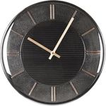 Beliani Wanduhr, Schwarz, Kunststoff, 34x34x3 cm, modernes Design ohne Ziffern, dekorativ und pflegeleicht