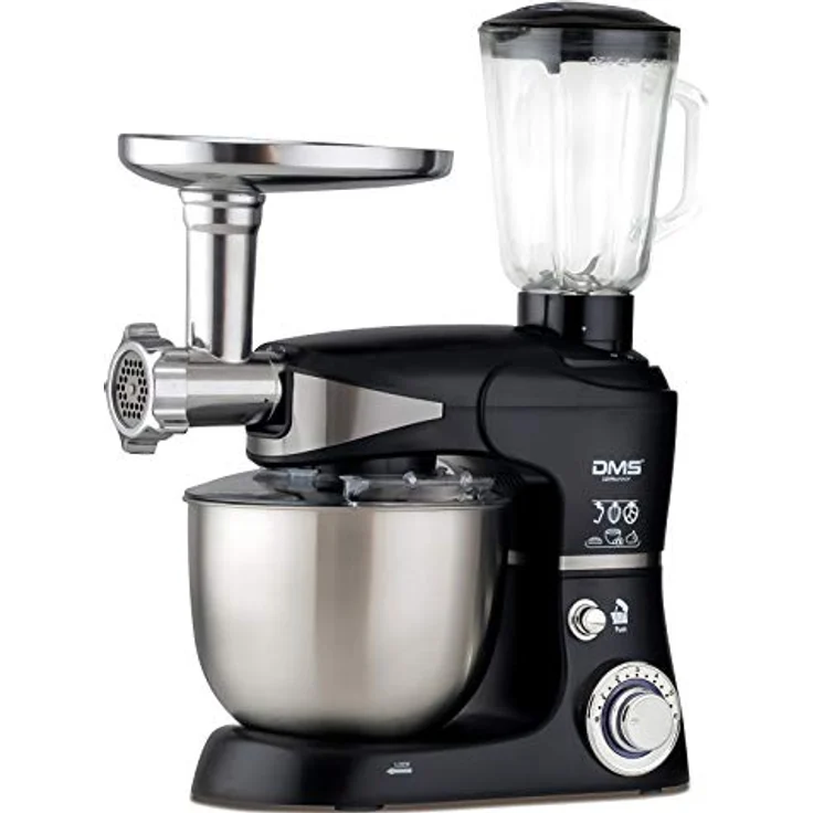 DMS Küchenmaschine DMS 3in1 Küchenmaschine Rührmaschine 5L Knetmaschine Edelstahlschüssel – Bild 2