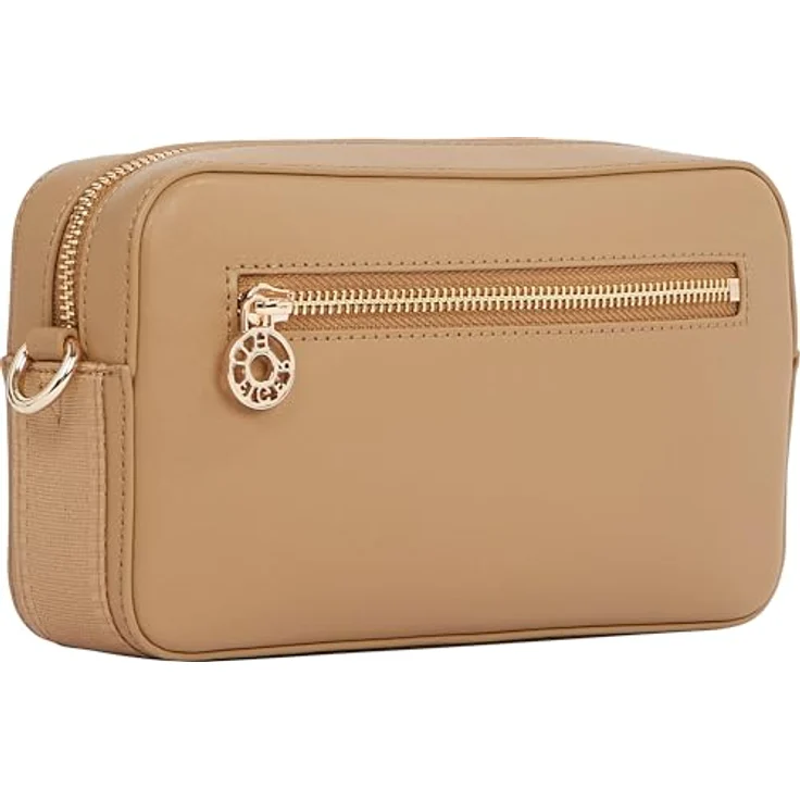 Tommy Hilfiger Umhängetasche TH DISTINCT CAMERA BAG, Damen Schultertasche, Safari Canvas, beige Innenfarbe, mit TH-Schmuckelement – Bild 4