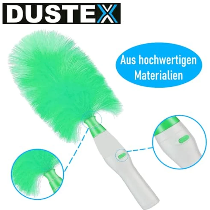 DUSTEX Elektrischer Staubwedel Staubwischer Staubbesen, Staubfänger Staubfeger elektrisch Putzen Reinigung – Bild 2
