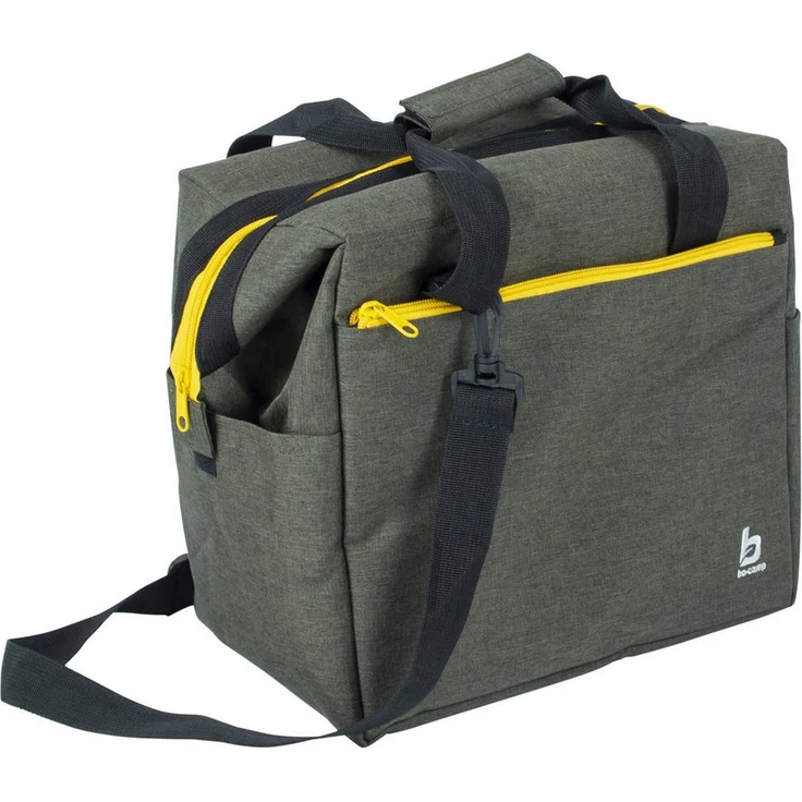 Bo-Camp Ryndale Kühltasche, Thermotasche für Picknick und Camping, 18 L, Leinen-Optik, verstellbarer Trageriemen