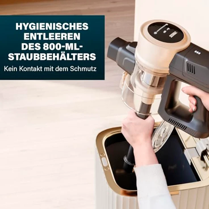 Princess Akku Staubsauger Ultimate Storm, 27 kPa, 45 min Laufzeit, Tierhaare, Kabellos, Beutellos, Leicht, 3 Geschwindigkeiten, Inkl. Zubehör, 339395 – Bild 5