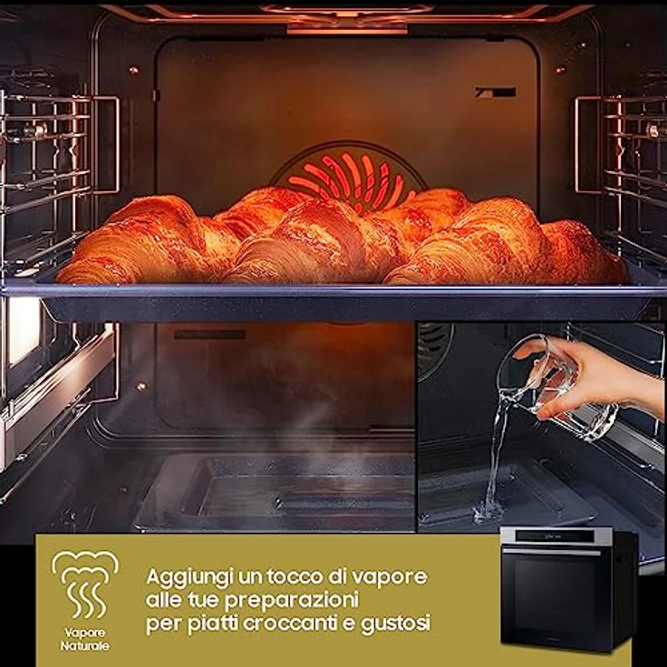 Samsung NV7B4040VBS Einbau-Multifunktionsbackofen 76 L A+, Inox, mit Dampfreinigungsfunktion und berührungsempfindlichem Steuerfeld – Bild 4