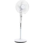 InnovaGoods® Ventilator, tragbarer Ventilator, 45 W, Leistung, Sockelventilator, oszillierender Ventilator mit 5 Flügeln, 3 Geschwindigkeiten mit Timer, Weiß