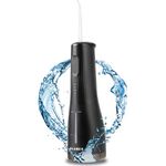 KLAMER Munddusche, Water Flosser mit 2 Aufsätzen, kabellos, 4 Programme, Schwarz