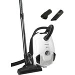 Hanseatic Bodenstaubsauger HBVC80012WMC, 800 W, super silence, höhenverstellbares Saugrohr, 12 m Aktionsradius, elektronische Saugkraftregulierung, weiß