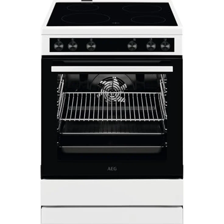 AEG CCB6206ABW, Standherd mit Glaskeramik-Kochfeld, 60 cm, Grillfunktion, XXL-Garraum, Energieeffizienzklasse A, weiß – Bild 1