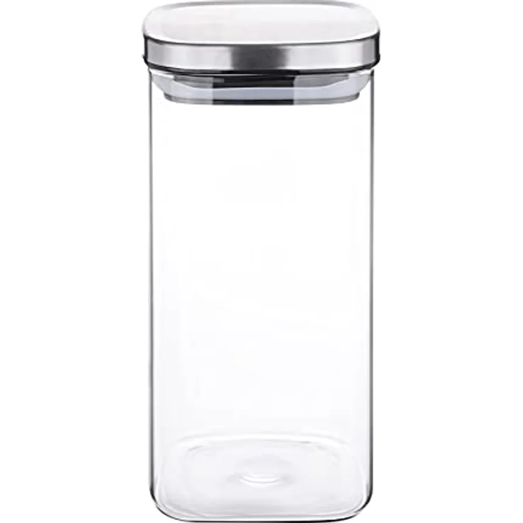 Weis Vorratsdose Vorratsglas mit Deckel 1500ml, rechteckig, transparent – Bild 2