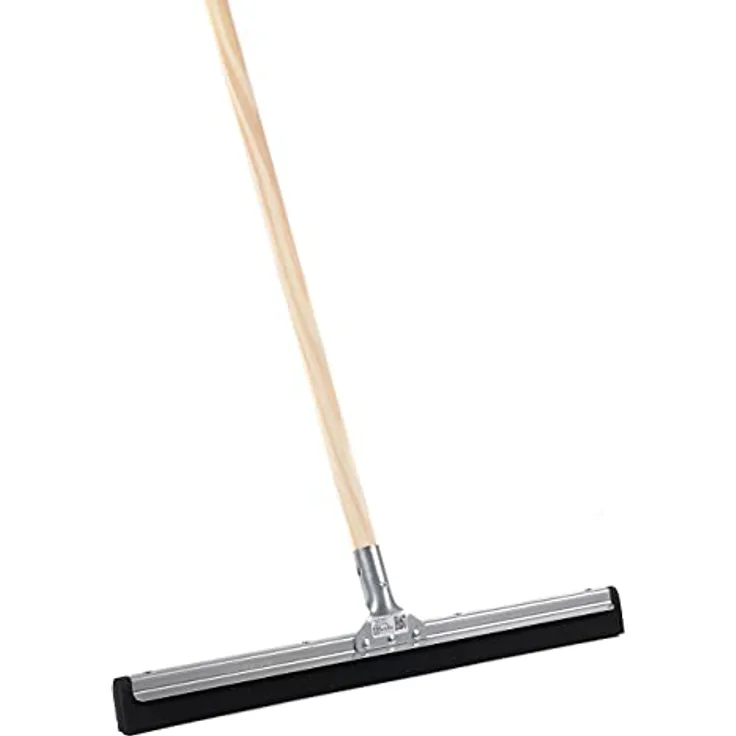 BawiTec Profi Wasserschieber mit Stiel (Breite 45cm / Stiel 140cm) Wasserabzieher Stabil Metall Ausführung Stabiler Holzstiel Gummischieber Bodenabzieher Abzieher für Haus,Werkstatt,Garage,Gewerbe
