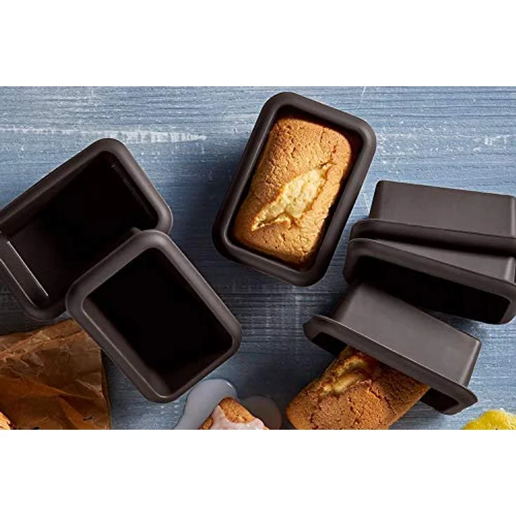 Lurch FlexiForm Mini Batzen Brotbackformen, 6er Set, Silikon, Braun, 9.1 x 5.6 x 3.9 cm – Bild 8