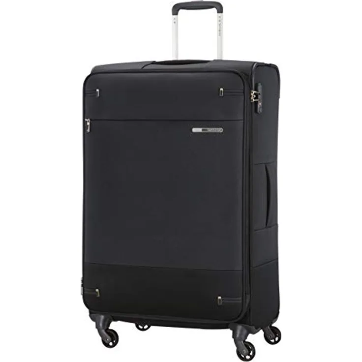 Samsonite Base Boost - Spinner L Erweiterbar Koffer, 78 cm, 105/112.5 L, Schwarz (Black)