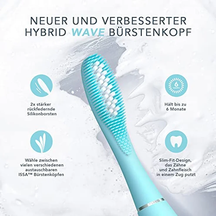 FOREO ISSA 3 Ultrahygienische elektrische 4-in-1-Silikon-Schallzahnbürste für Zähne & Zahnfleisch - Wangen & Zungenreiniger - 6 Monate Bürstenkopf - wasserdicht - 365 Tage/USB-Aufladung – Bild 5