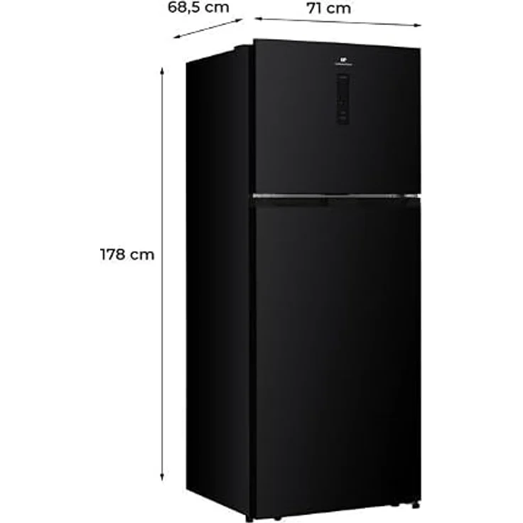 CONTINENTAL EDISON CEF2D413NFB Kühl-Gefrierschrank 413 L, No Frost, 2 Türen, Digitaldisplay, LED, Schwarz – Bild 6