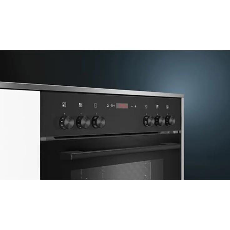 Siemens EQ110KAVB Einbau-Herd-Set 60 cm, Ofen HE013FBB1 iQ100 mit Schnellaufheizung und 3D Heißluft, Elektro-Kochfeld EA631GNA1E iQ300 mit Zweikreis-Kochzone 21 cm und zuschaltbarer Bräterzone – Bild 2
