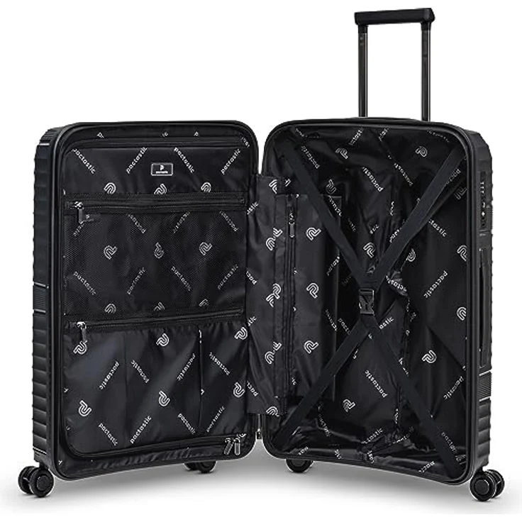 Pactastic Collection 02 Ultra leicht Hartschalen Koffer-Set 3-teilig | Robustes Polypropylen Material | 4 Doppelrollen & TSA-Schloss für Damen & Herren – Bild 4